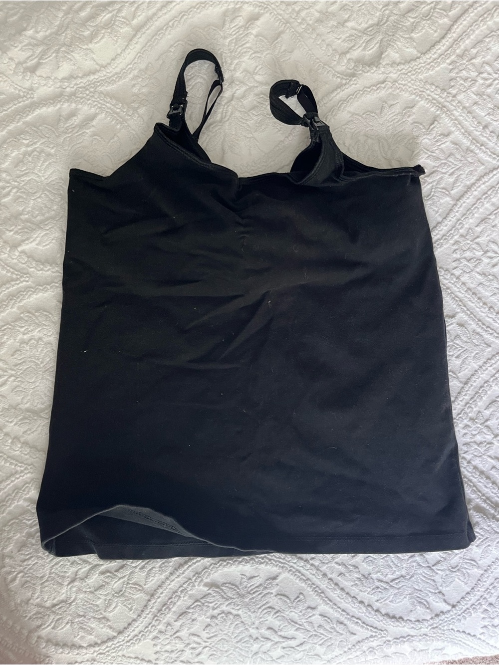 Rumina Cotton Pumping/Nursing Black Women's Seamless Cami Tank Top